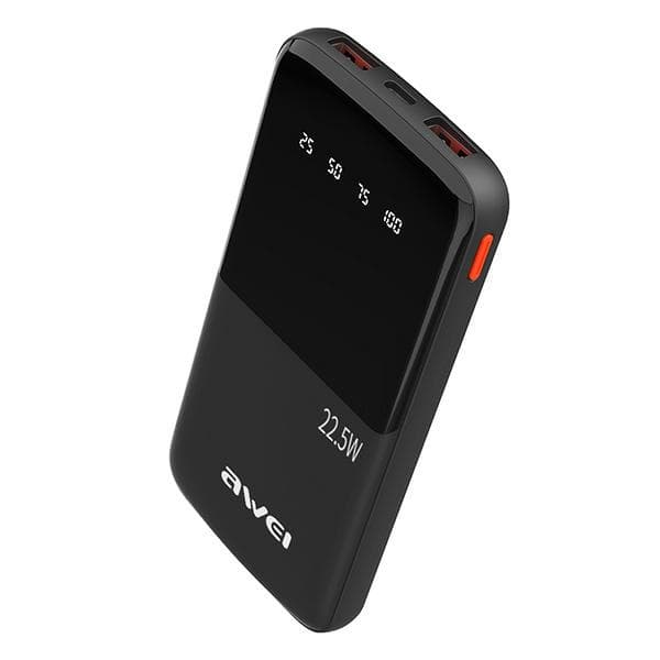 AWEI P10K powerbank 10000mAh 22.5W sort