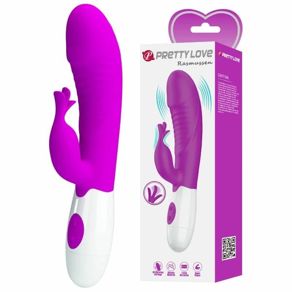 Pretty Love Rasmussen Lilla Dobbeltvirkende Silikone Vibrator 21cm
