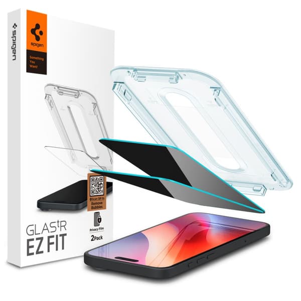 Spigen Glas.Tr \"Ez Fit\" 2-pack sekretessglas för iPhone 16 Pro Max