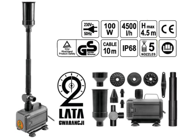 SUIHKULÄHDEMOOTTORI 100W 4500L/H FLO