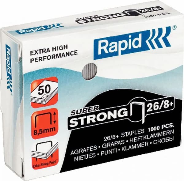Esselte hæfteklammer RAPID STRONG 26/8+ 1M (24861600)