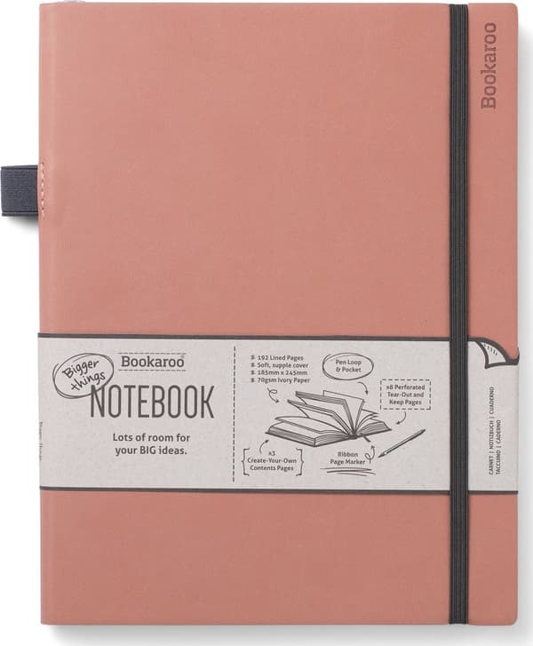 Bookaroo Anteckningsbok stor - Pudrig
