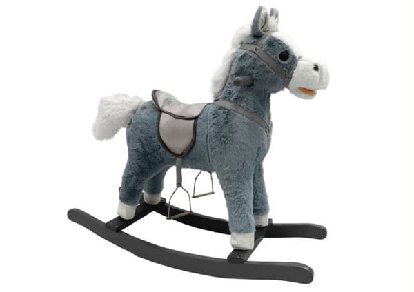 Keinuhevonen harmaa äänellä 74cm