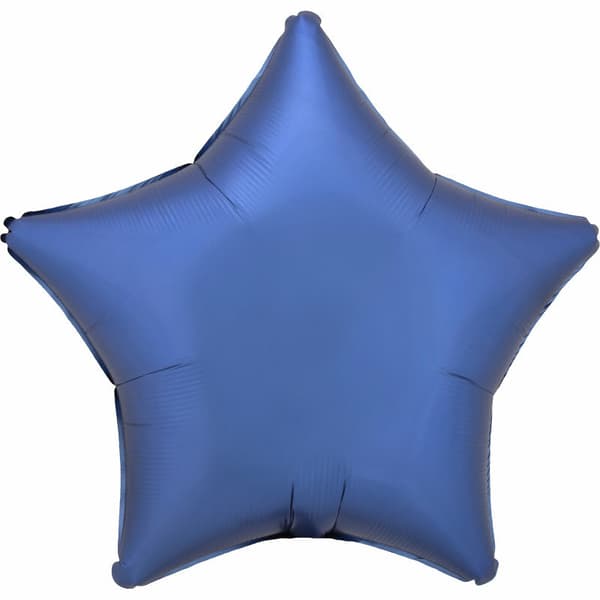 Folieballon Glans Azurblå stjerne 48cm 9914097