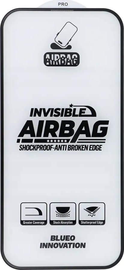Blueo Hærdet Glas 5D Mr. Monkey Glas - Apple iPhone 16 sort (Airbag Anti-brud)