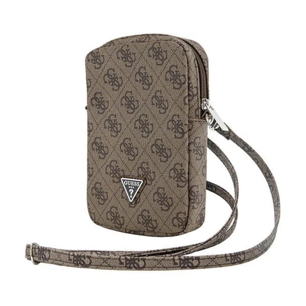 GUESS HANDVÄSKA GUWBZP4GFTSW BRUN/BRUN ZIP 4G TRIANGLE