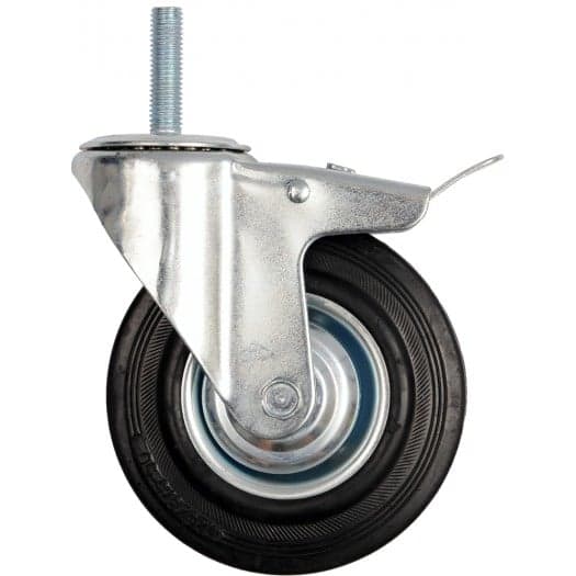 PYÖRÄLEIKATTU MUSTA KUMI VASARA.125MM VARSI