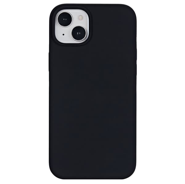 eSTUFF INFINITE (GRS) RIGA iPhone 15 Plus Sort Cover. Materiale: 51% GRS polycarbonat og 42% genanvendt silikone