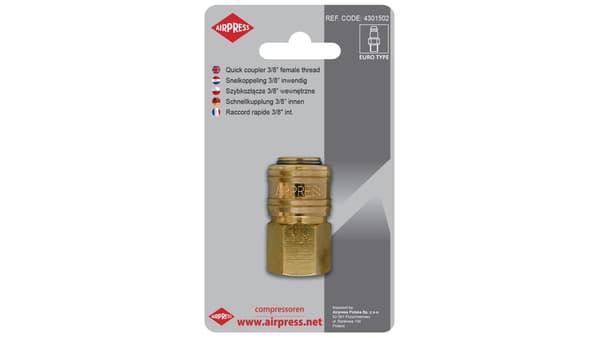 SNABBKOPPLING INVÄNDIG GÄNGA 3/8\" EURO AIRPRESS