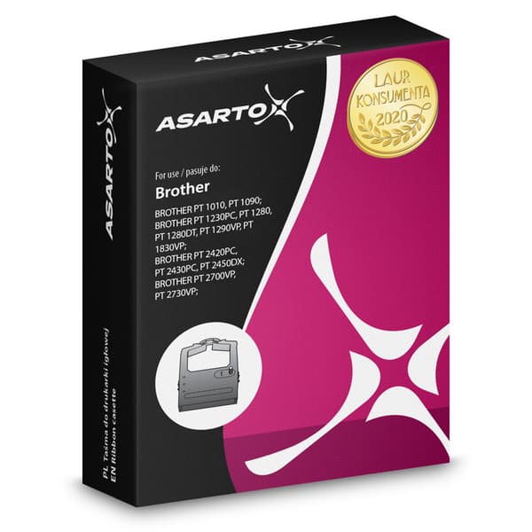 Asarto tape til Brother R621N | TZE621 | Sort/Gul