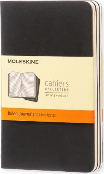 Notesbog 9x14 linje 32K (3 stk) MOLESKINE