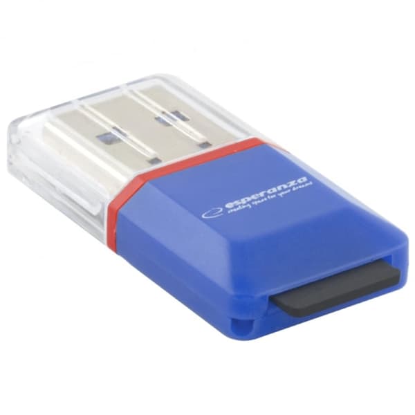 ESPERANZA MICRO SD USB 2.0 -KORTINLUKIJA SININEN