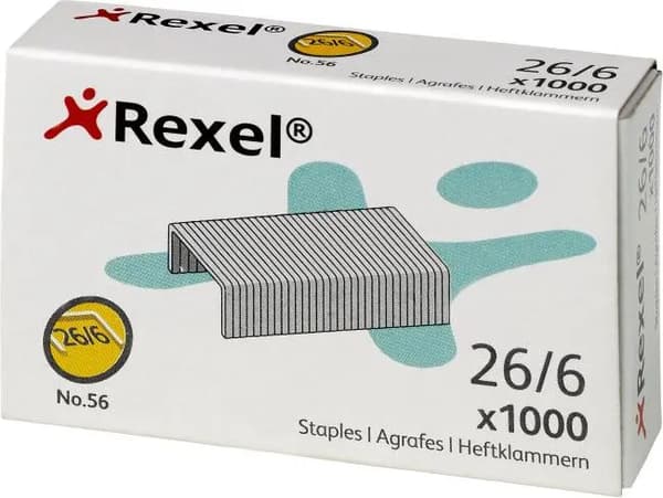 Rexel Hæfteklammer 26/6, 1000 stk (06131)