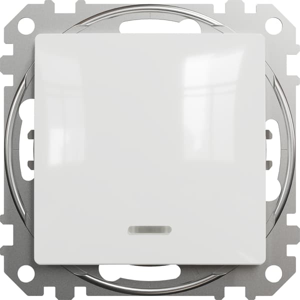 Schneider Electric, Sedna Design i Elements, belyst trappomkopplare, vit, SDD111106L
