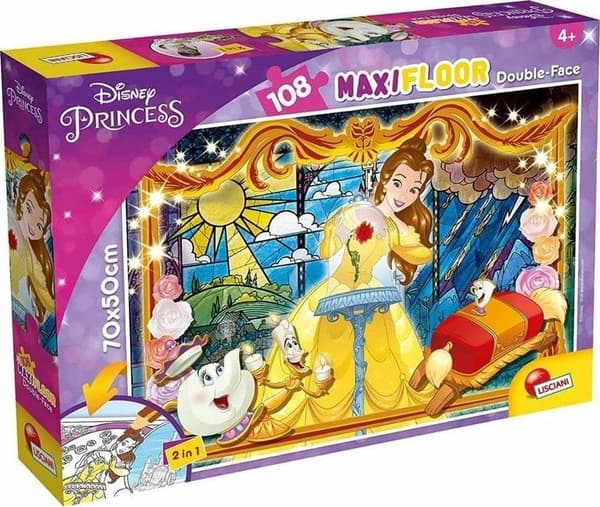 Lisciani LISCIANI DISNEY DOBBELTSIDET MAXI UNDERGRUNDSPUSLESPIL 108 STK.