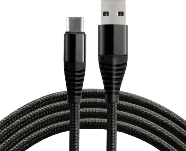 EverActive CBB-1CHB USB-C-kabel 1m med Quick Charge-understøttelse op til 5A sort