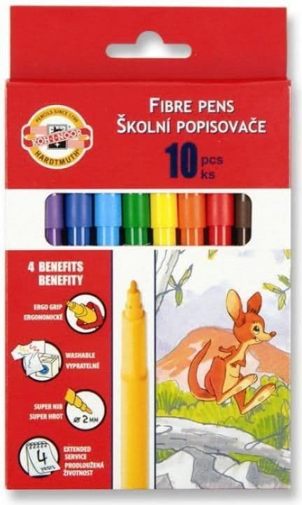 10 farve tuschpenne