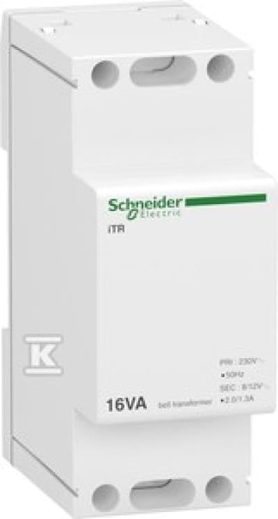 Modulär ringklockstransformator iTR - 230 V 50.. 60 Hz - utgång 8.. 12 V - 16 VA A9A15212