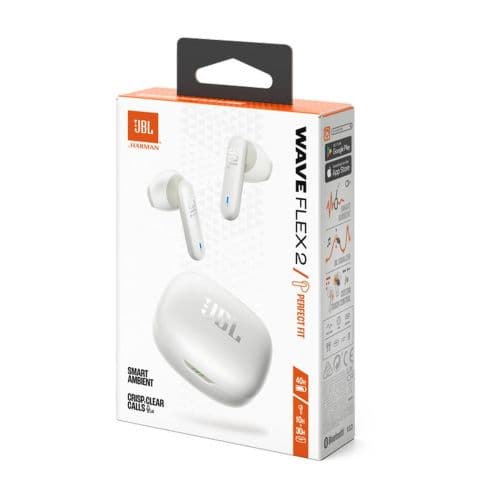 JBL Wave Flex 2 TWS trådløse in-ear høretelefoner hvid EU