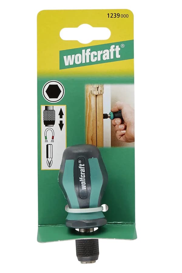 Wolfcraft Skruetrækker med lynkobling til Wolfcraft bits - kort
