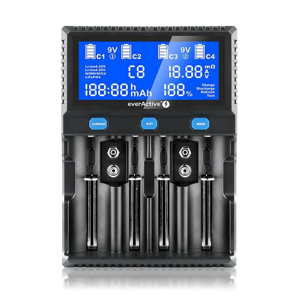 EVERACTIVE OPLADER TIL CYLINDRISKE BATTERIER LI-ION OG NI-MH UC4200
