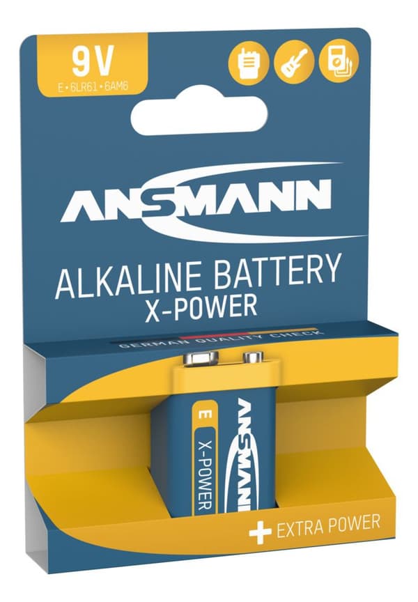 1 Ansmann Alkaline 9V-palikka X-Power