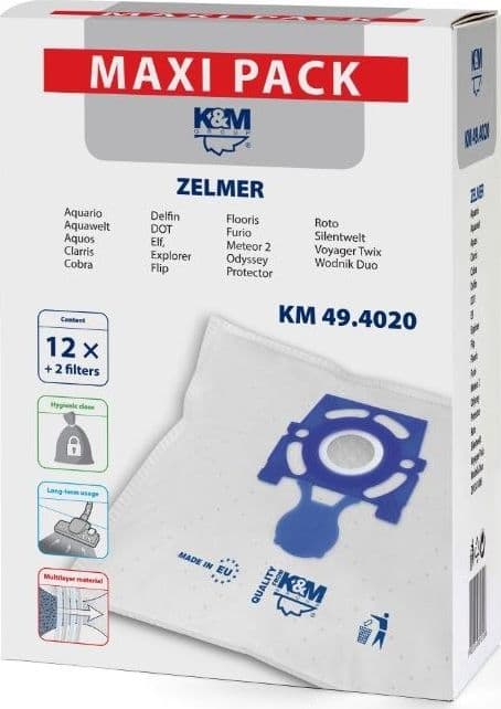 Poser K&M 49.4020 Zelmer 12 stk + 2 filtre