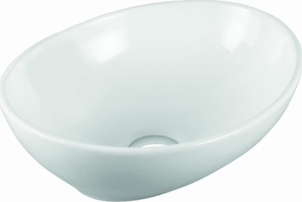 Bordpladevask CORDOBA oval 41x33 cm, hvid farve CE-U-012-11-41