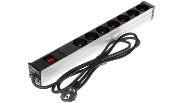 Delta Strømskinne 19\" 1U 7x CEE 7/5 (PD-7K/RACK)