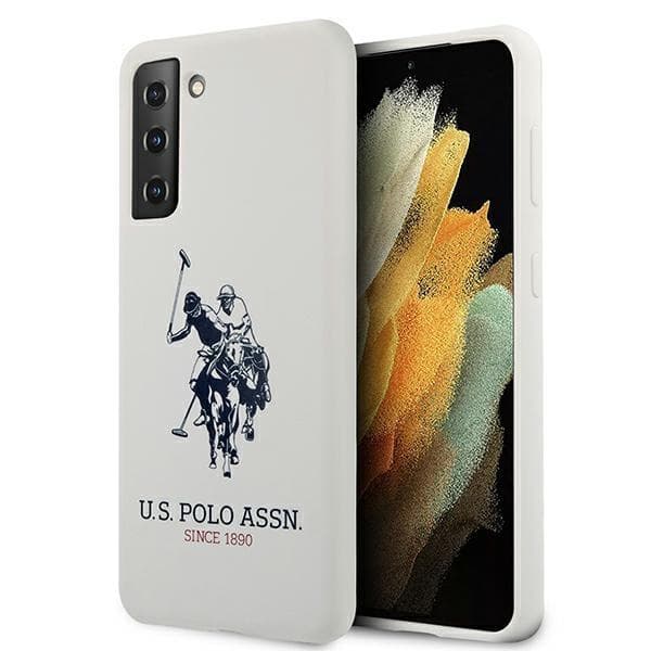 US Polo USHCS21SSLHRWH S21 G991 hvid/hvid silikonelogo