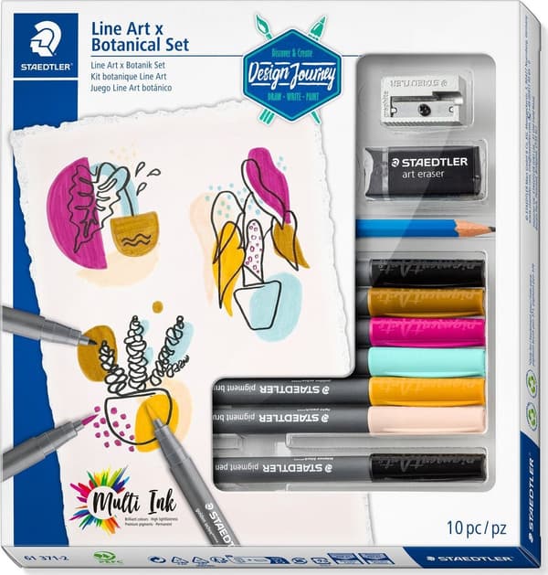 STAEDTLER “Design Journey” LineArt & Botanical Sæt 10-dele Butik