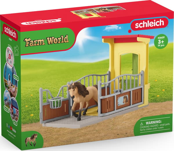 Schleich Farm World Ponyboks med Islandsk Ponyhingst 42609