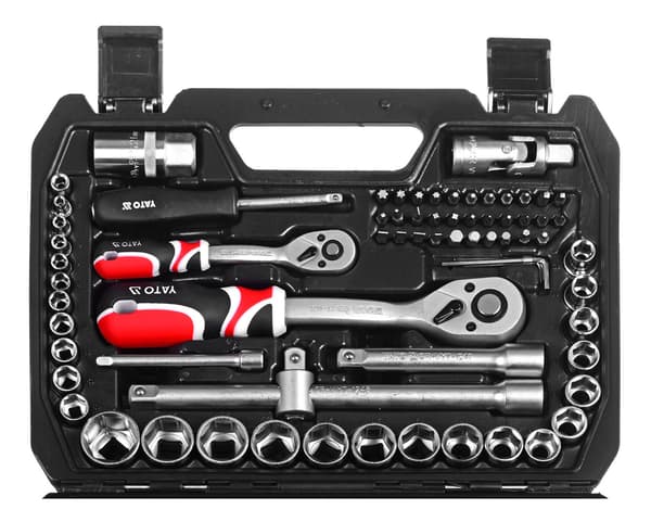 Nøglesæt 1/4\"” /1/2\"” 72 stk. YT-38782 YATO