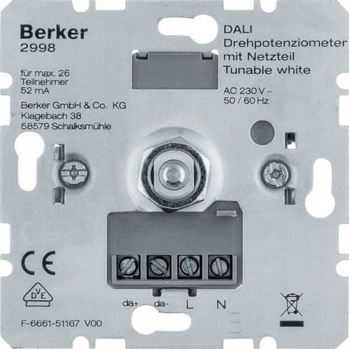 one.platform DALI-kiertopotentiometri sisäänrakennetulla virtalähteellä, Tunable White 2998