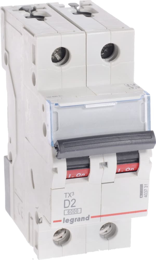 Legrand Teho kytkin 2P D 2A 6kA AC S302 TX3 (403731)