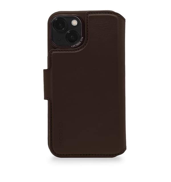 Decoded Detachable Wallet - Læderbeskyttelsesetui til iPhone 14 Plus kompatibel med MagSafe (brun)