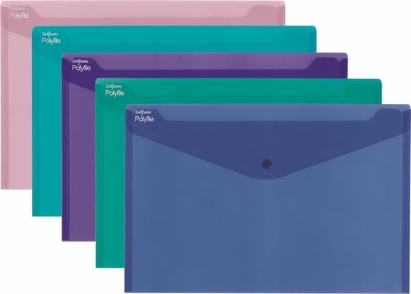 Kuvertmappe A4 mix (5 stk)