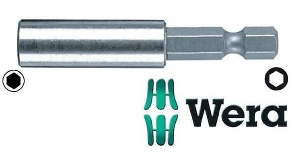 MAGNETISK HOLDER I RUSTFRIT STÅL TIL 1/4 50MM BITS