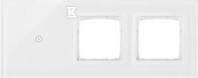 Simon Touch Ramme Touch Panel S54 Touch, 3 Moduler, 1 Touch Boks + 2 Huller S54, Perlehvid DSTR3100/70