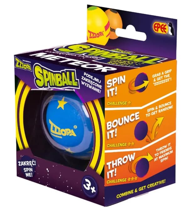 Spinball Circled Fun Blå med Gul Lyn