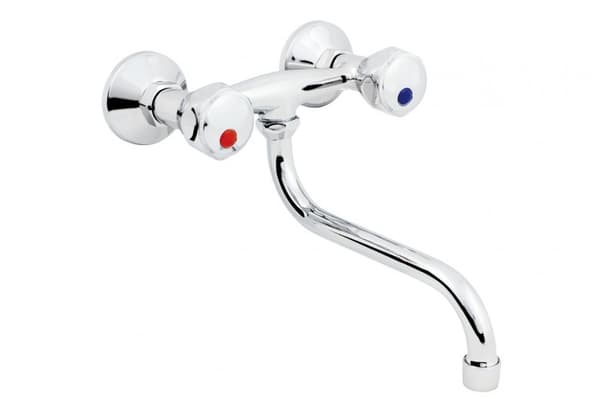 Keittiöhana Hydroland Standard seinä kromi (B104)