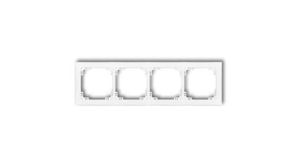 DECO Universal firedobbelt ramme af DECO Soft plast, mat hvid 25DRSO-4