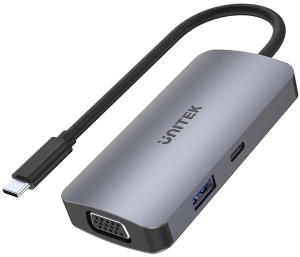 Unitek USB-C 1xUSB 3.1 Gen1 VGA 2xHDMI PD MST