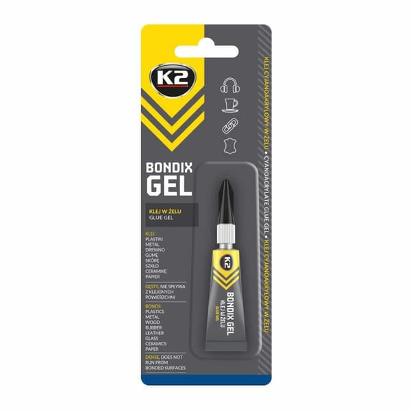 K2 LIM 15 SEKUNDER TIL PLAST TRÆ GUMMI BONDIX GEL 3G