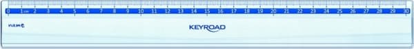 Plastik lineal KEYROAD, 30cm, transparent, p24 æske