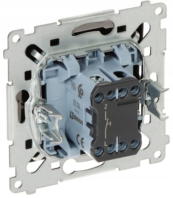 Simon 54 Lysknap (Modul) 16AX 250V Skrueterminaler Mat Sort DS1A.01/49