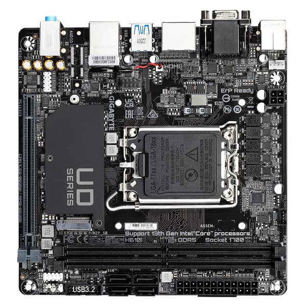 Gigabyte H610I - 1.0 - moderkort - mini ITX - LGA1700 Socket - H610