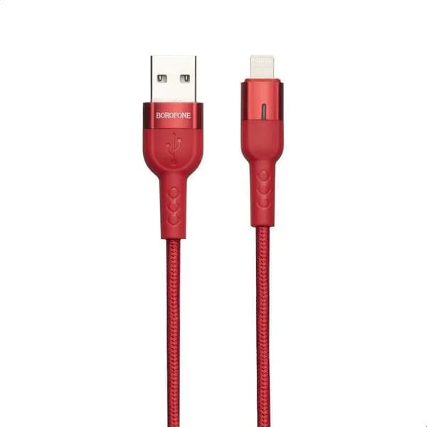 Borofone USB-A USB-kabel - Lightning 1,2 m Rød (6931474724069)
