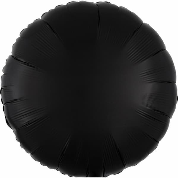 Folieballon Lustre Black sort rund 43cm 9914113