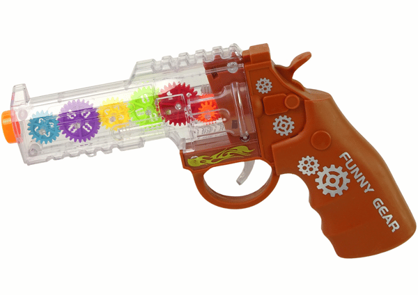 Brun pistol med ljus och ljud